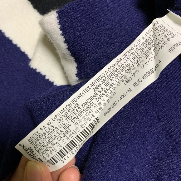 Zara Man black/blue NWT crew neck - Picture 7 of 7